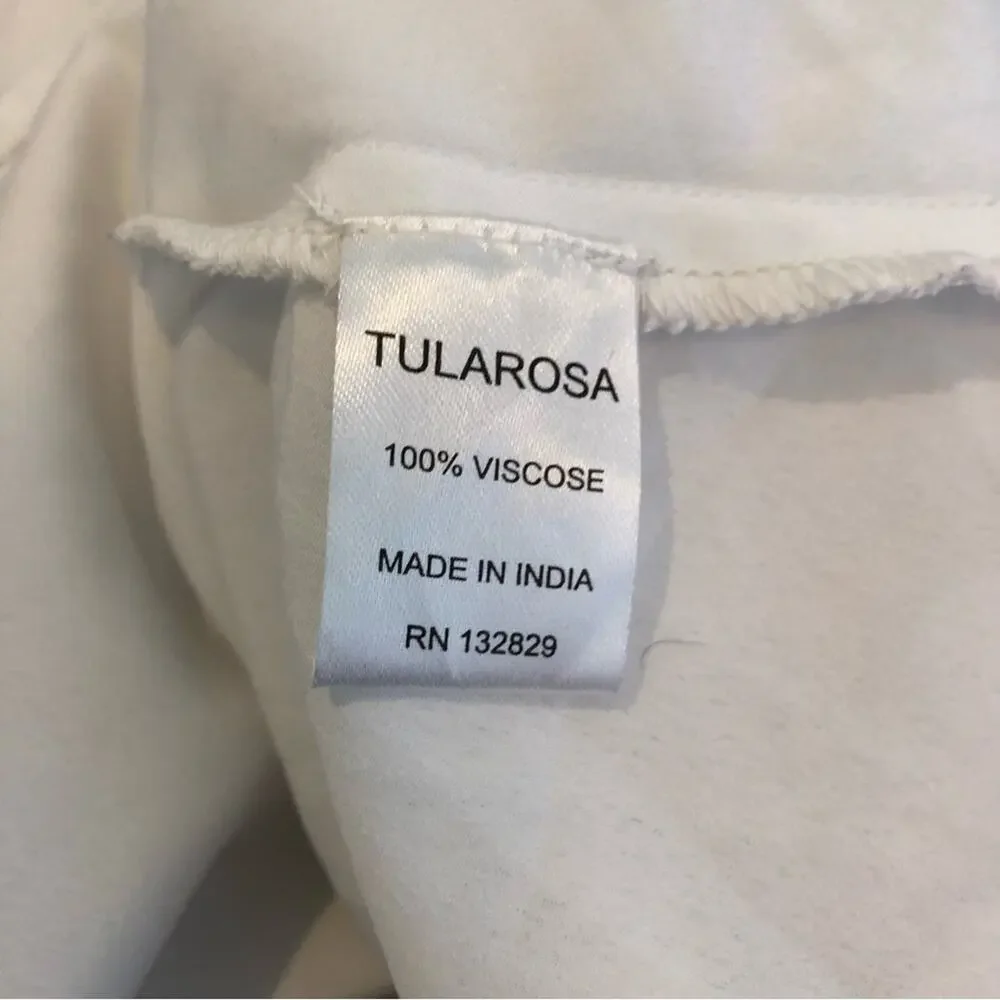 Tularosa Orsen white cutout embroidered dress size XS